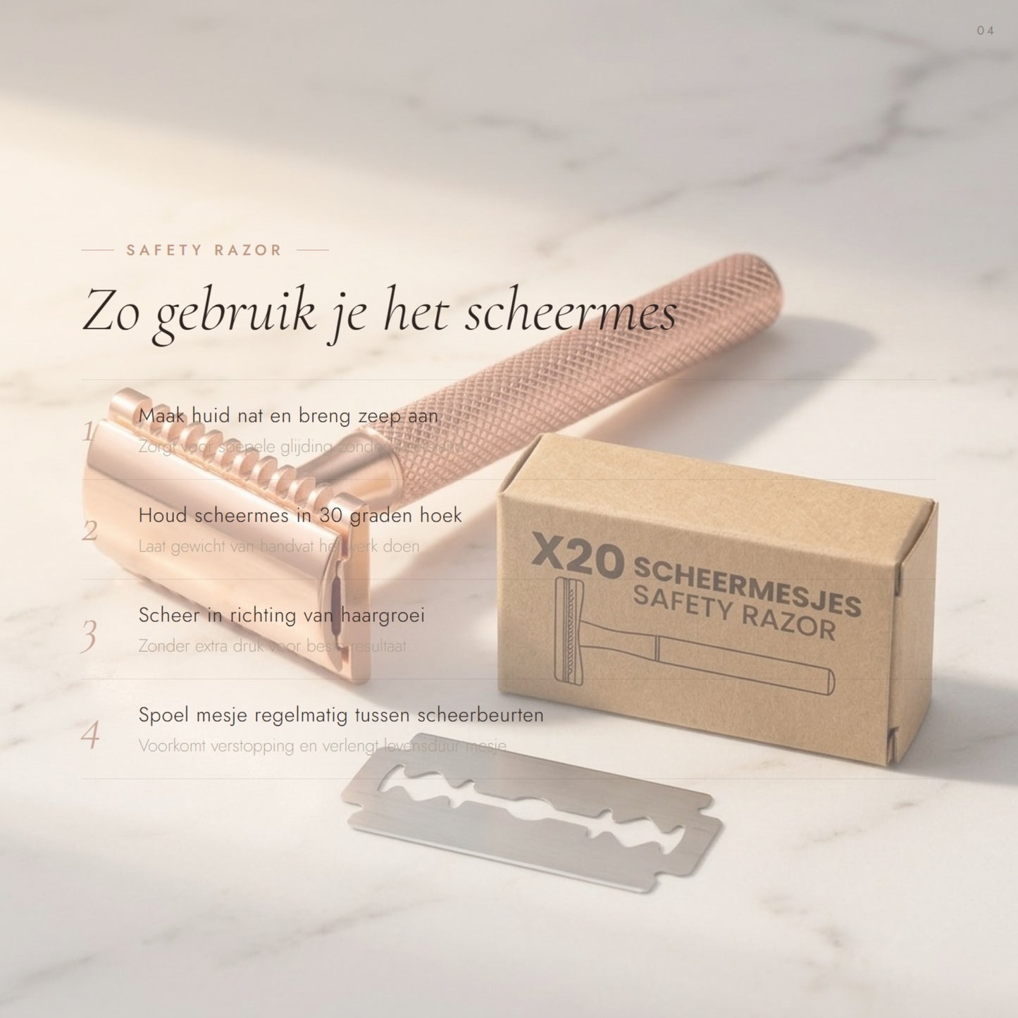 Safety Razor Rosé Goud