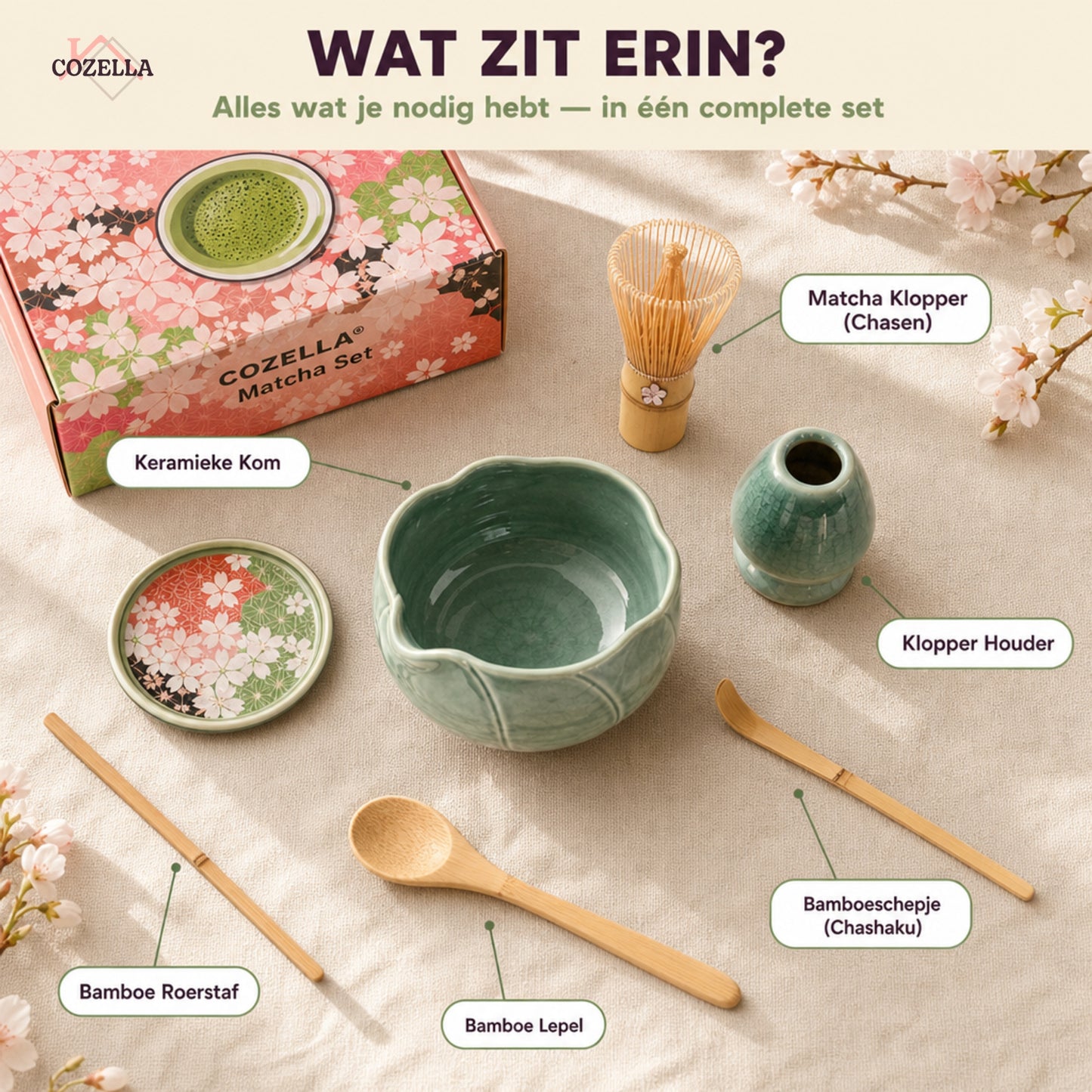 Matcha Set 8-Delig - Groen