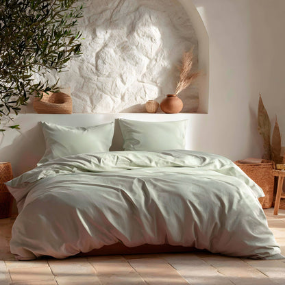 Dekbedovertrekset 100% zacht katoen 2/3-delig: Rosa Polvo / 240x220 cm + 2(50x85) cm